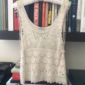 Crochet summer sleeveless shirt by TopShop